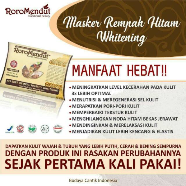 MASKER LULUR REMPAH HITAM WHITENING
