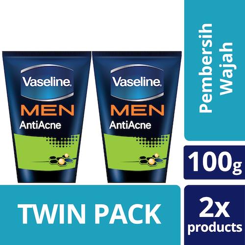 Vaseline Men Anti Acne Facial Wash 100 gr Twin Pack