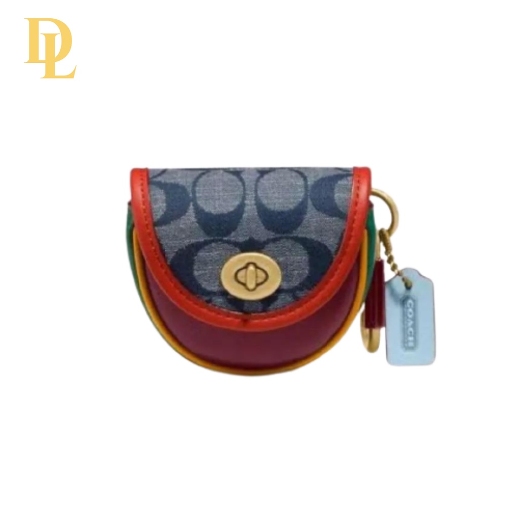 Coach Saddle Bag Charm In Signature Chambray (C5432)