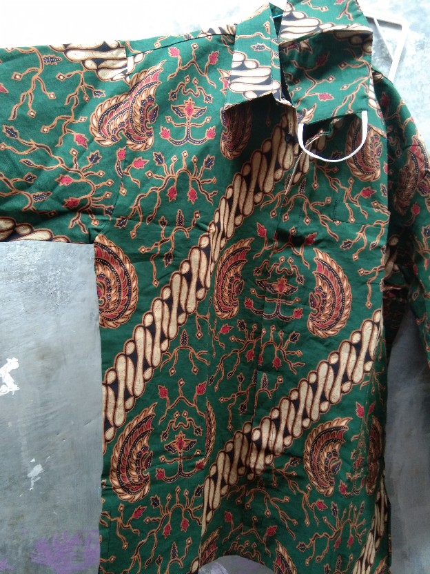 Batik Pria Lapis Furing Parang Hijau Batik Solo