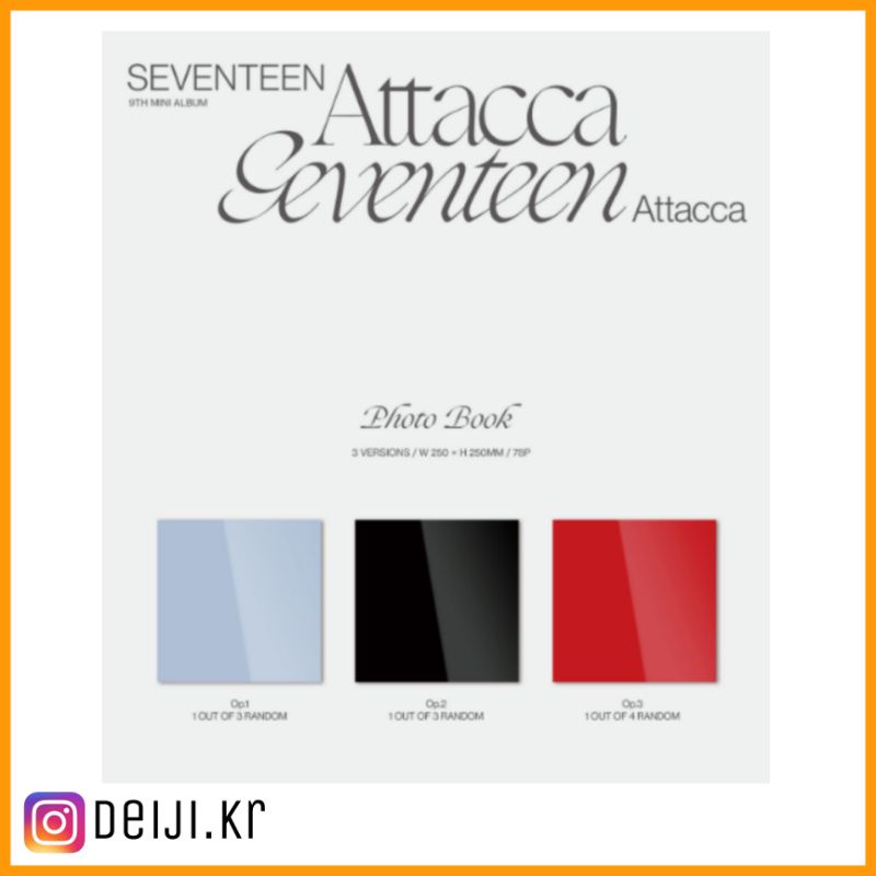 [PO/DP] SEVENTEEN 9th Mini Album 'Attacca' [Weverse Shop & Ktown]