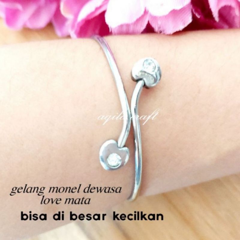 GELANG TANGAN MONEL DEWASA GELANG ANTI KARAT