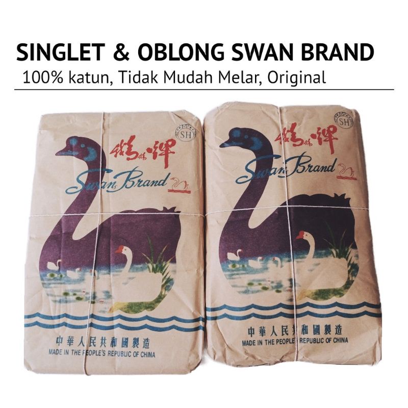 6Pc Kaos Oblong Pria Swan Brand Original Murah uk 34-42