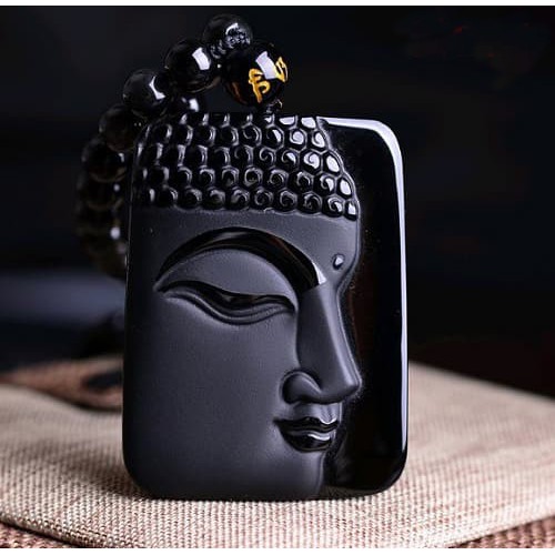 KALUNG BUDDHA FACE BLACK OBSIDIAN K075
