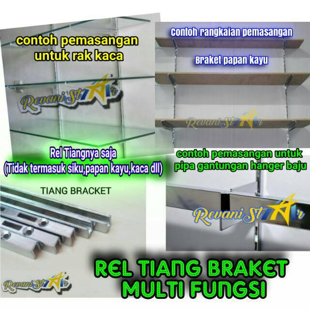Tiang braket  stainless breket bracket  tempel  dinding  rak  