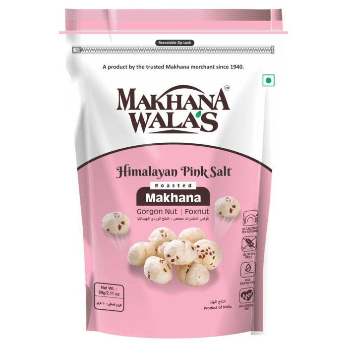 

Makhana Wala'S Himalayan Pink Salt Roasted Makhana 60 G
