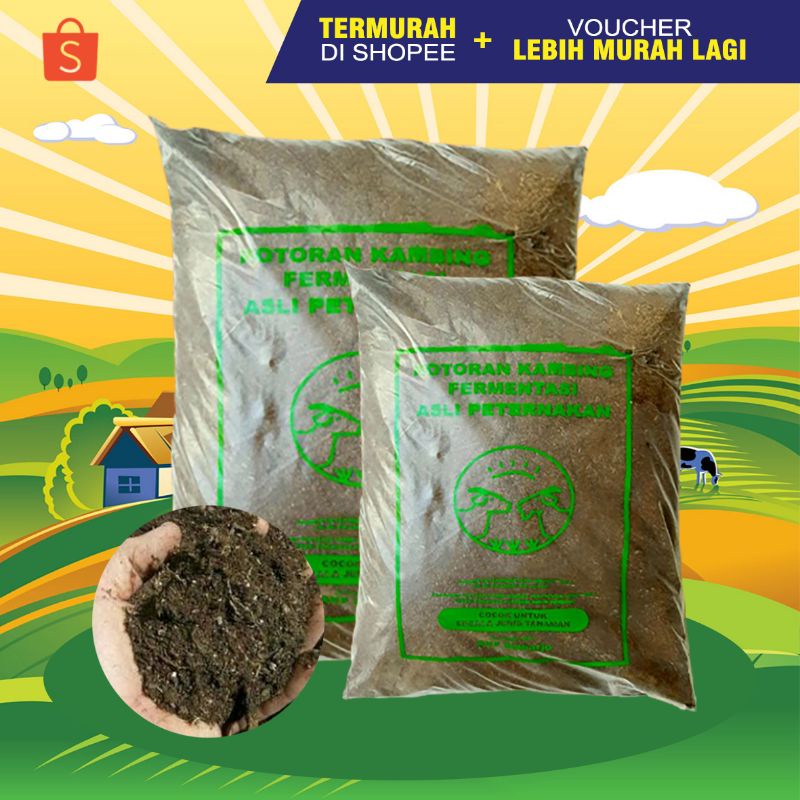 PUPUK KANDANG - Pupuk Kandang AKF Kotoran Kambing Fermentasi Asli Peternakan Cocok Untuk Tanaman Buah Bunga