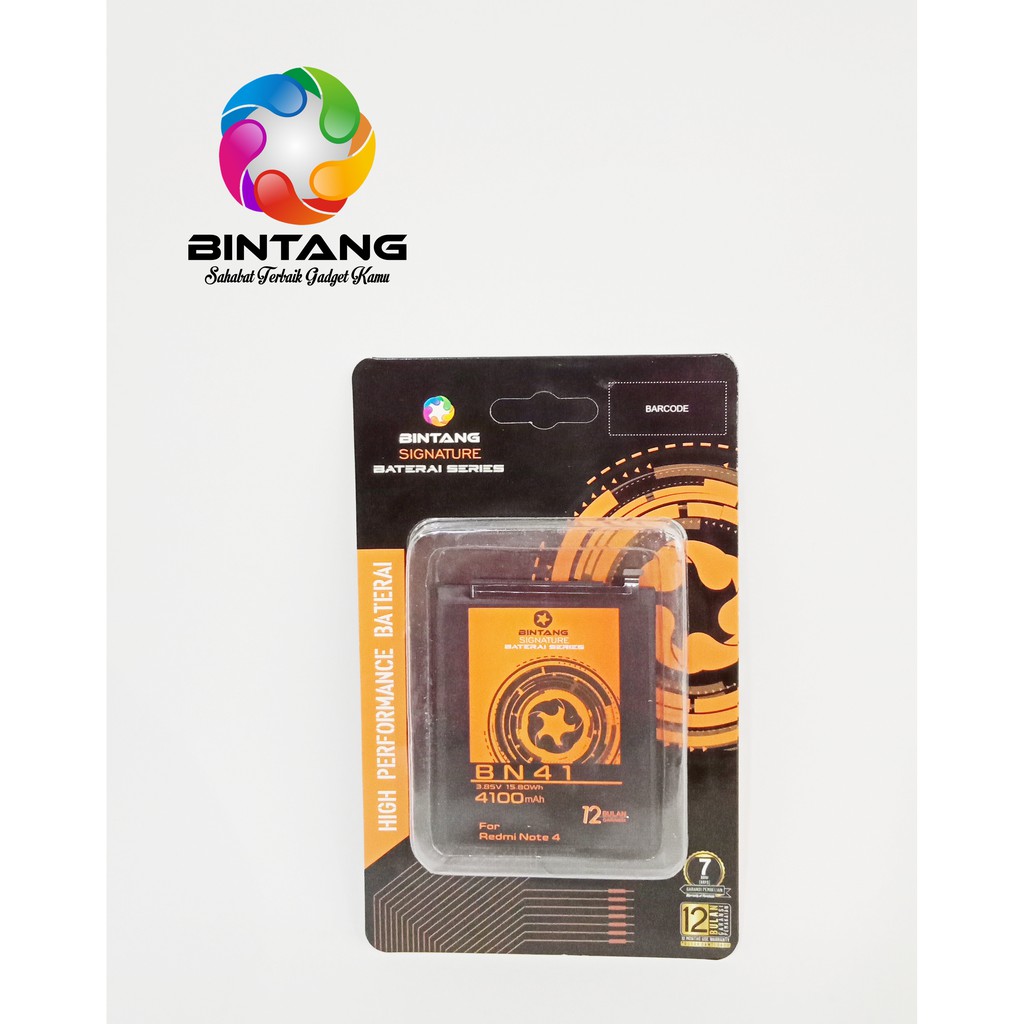 BATERAI BINTANG SS XIAOMI REDMI NOTE 4/BN41