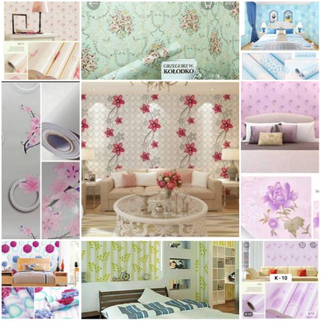 Wallpaper sticker bunga wallpaper wallstiker wallsticker 