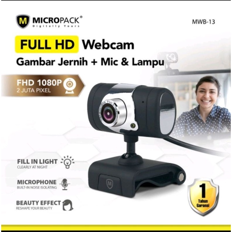 WebCam HD 720P With Microphone + Beauty Effect for Laptop,Pc, Macbook,Hp