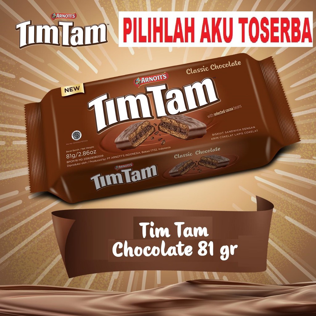 Tim Tam Classic Chocolate 81 gram - ( HARGA 1 PCS )