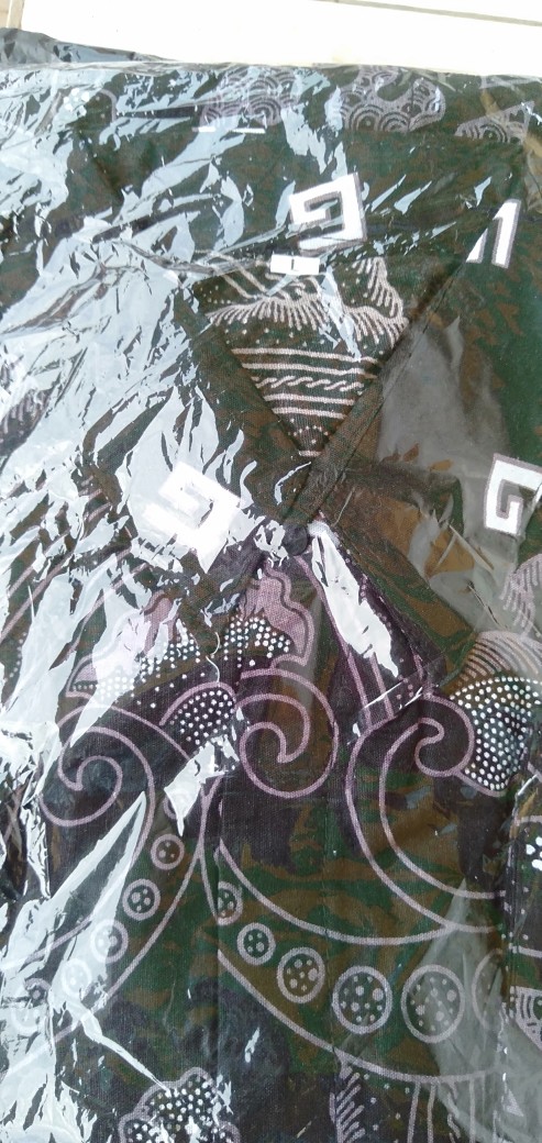 Kemeja Batik Pria Lengan Pjg Size M L Xl Xxl Bswart Batik Hrb026 Kenongo Hem Panjang Padi