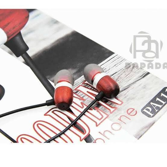 [ PA-111 ] Headset super bass Wooden Series headset branded papada pa 111