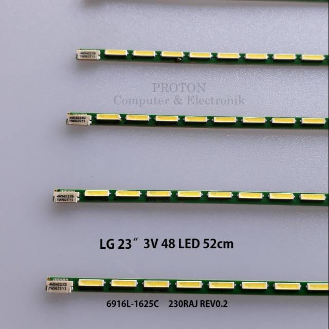 Backlight TV LG 23inch 3V 48 LED SMD 52cm 48V . 6916L-1625C . 230RAJ REV0.2
AG-D1 94V-0 1431