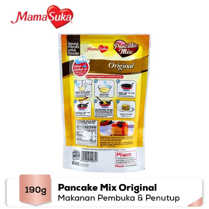 

pakai-siap-tepung-bumbu-tepung- mamasuka - pancake mix original 190 gr -tepung-bumbu-tepung-siap-