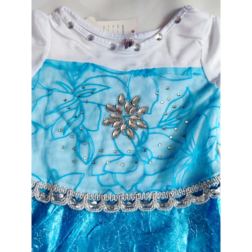 Kostum Princess Anak Elsa Frozen Dress Gaun Baju Pesta Ultah Import