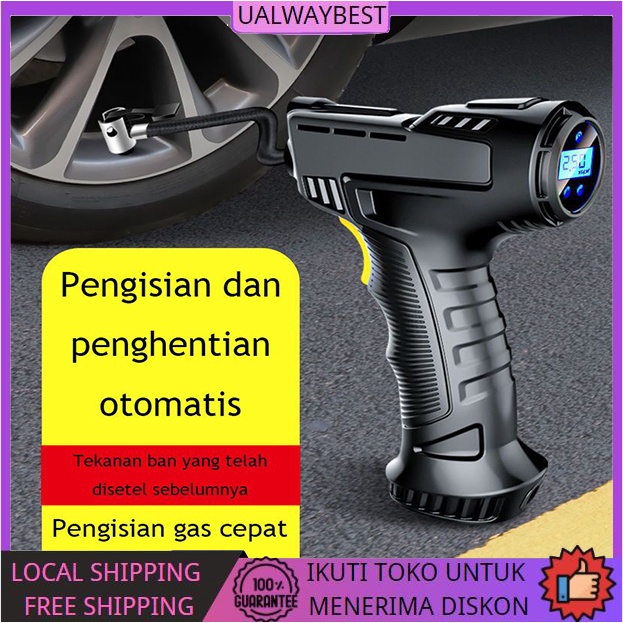 HOT!  NEW Pompa Ban Mobil Truk Motor Elektrik Cek Tekanan Angin Digital pompa elektrik Pompa Udara Mobil Portabel Mini Ban Mobil Pintar Tampilan Digital Pompa Inflator Listrik Pompa Udara