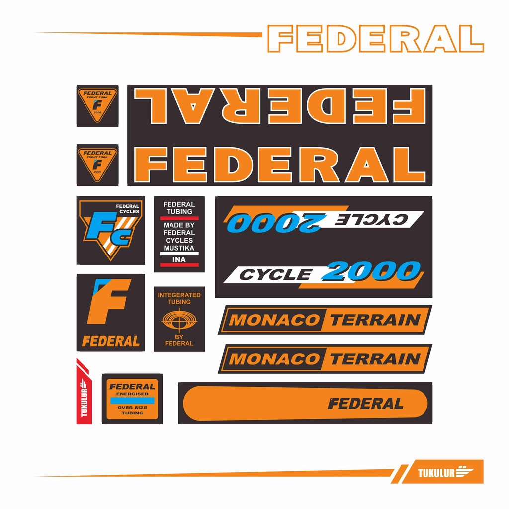 STIKER DECAL SEPEDA FEDERAL MONACO TERRAIN MODEL 1