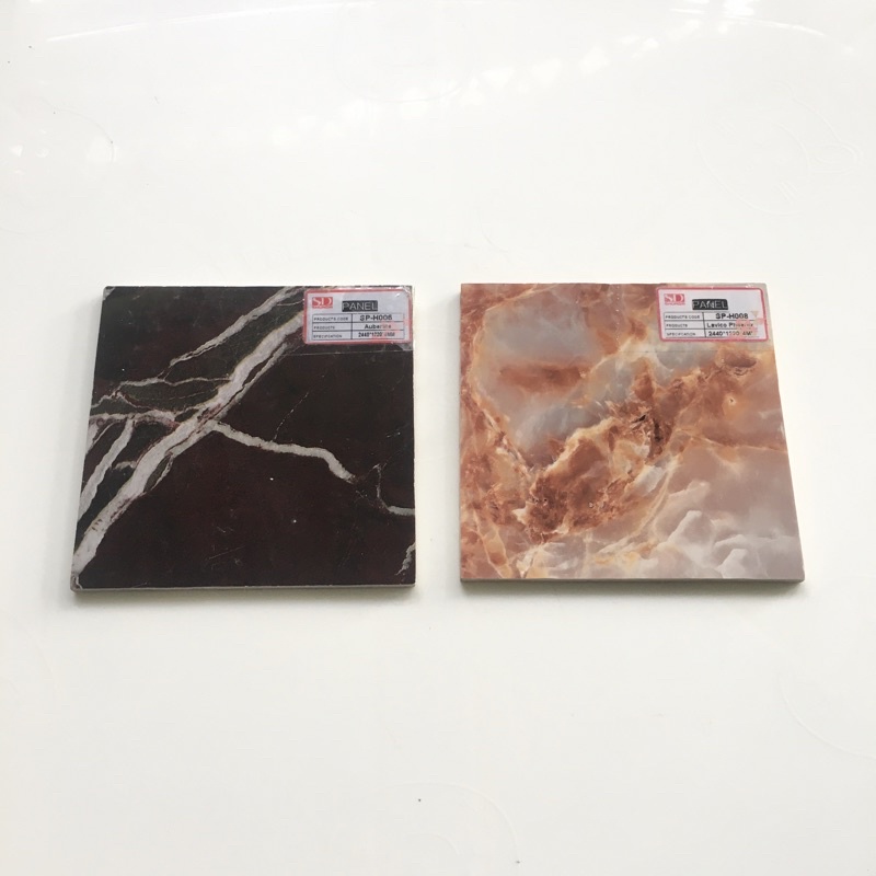 Sample Keramik Panel Backsplash motif marmer | Sample Material Interior
