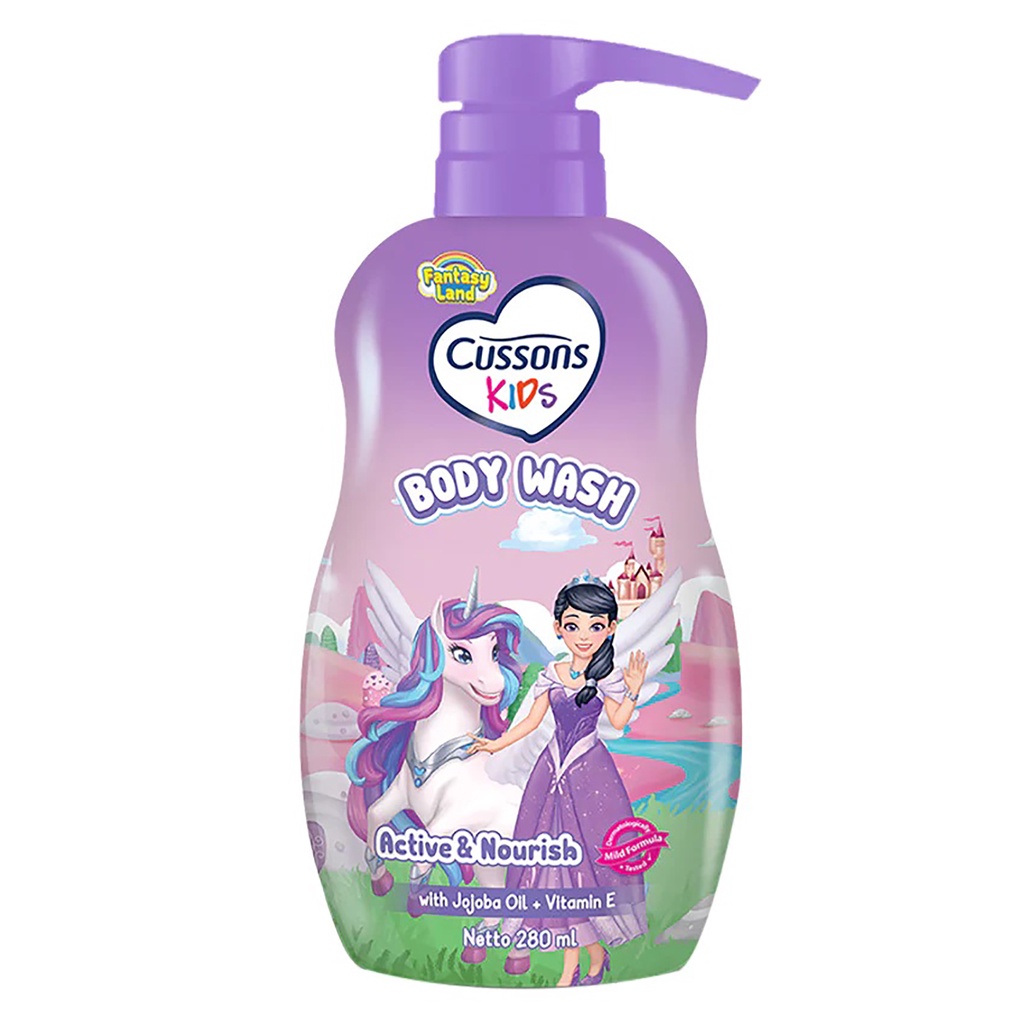 Bisa COD CUSSONS KIDS Body Wash Soft &amp; Smooth / Active &amp; Nourish / Fresh &amp; Protec - 280ml