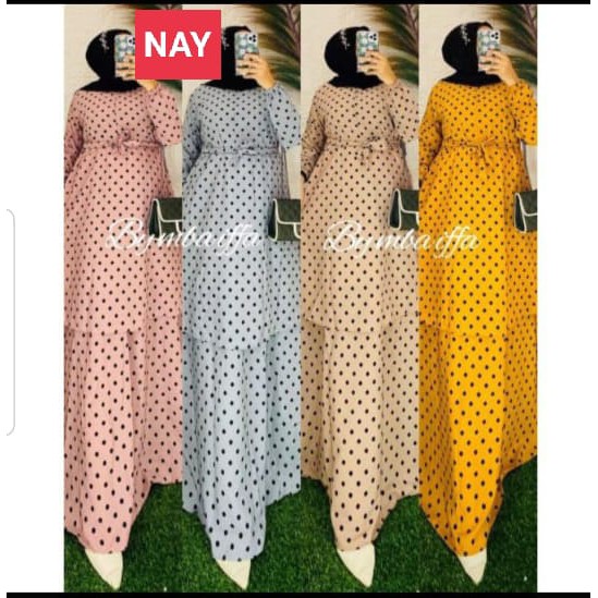 Gamis Monalisa Ceruty Susun Premium Import Allsize