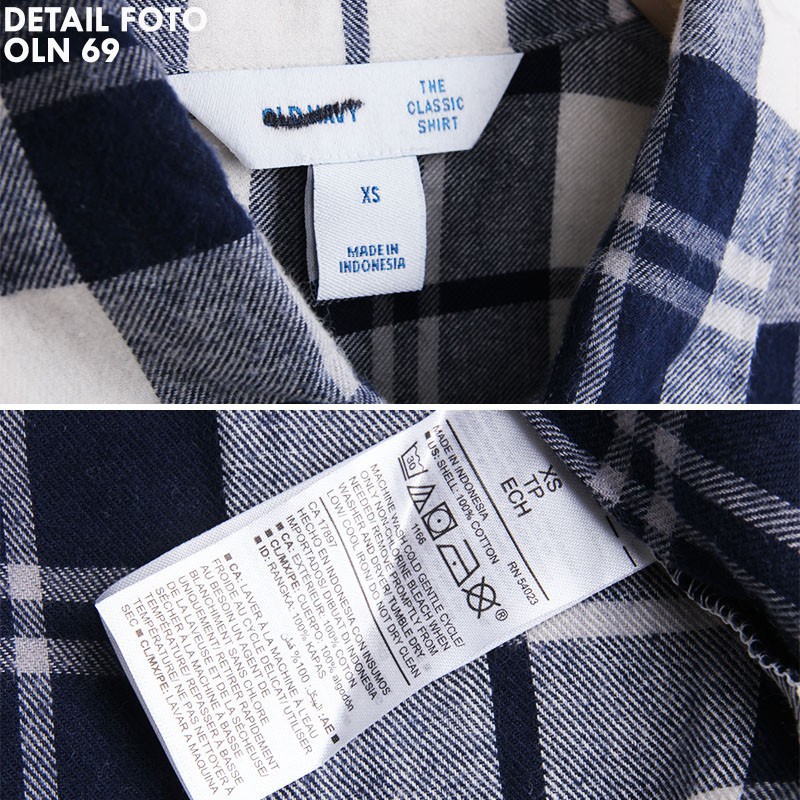 ATASAN PESTA PARTY NIKAHAN WISUDA KULIAH QWE/ OLD NAVY Kemeja Wanita Plaid Shirt - Original Branded