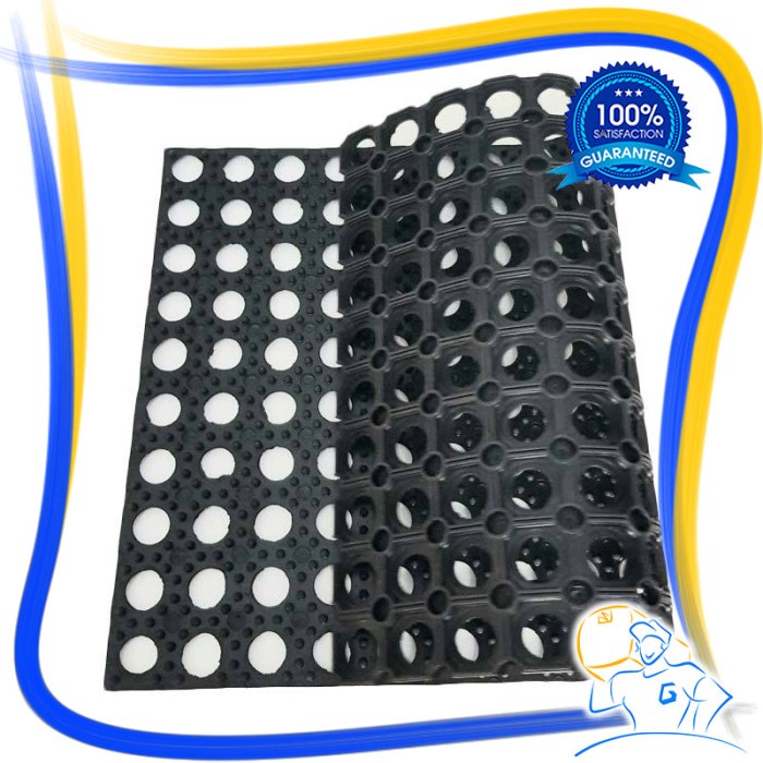 PROMO KARPET KAMAR MANDI ANTI SLIP INTERLOCK - ALAS KAMAR MANDI POLKADOT 