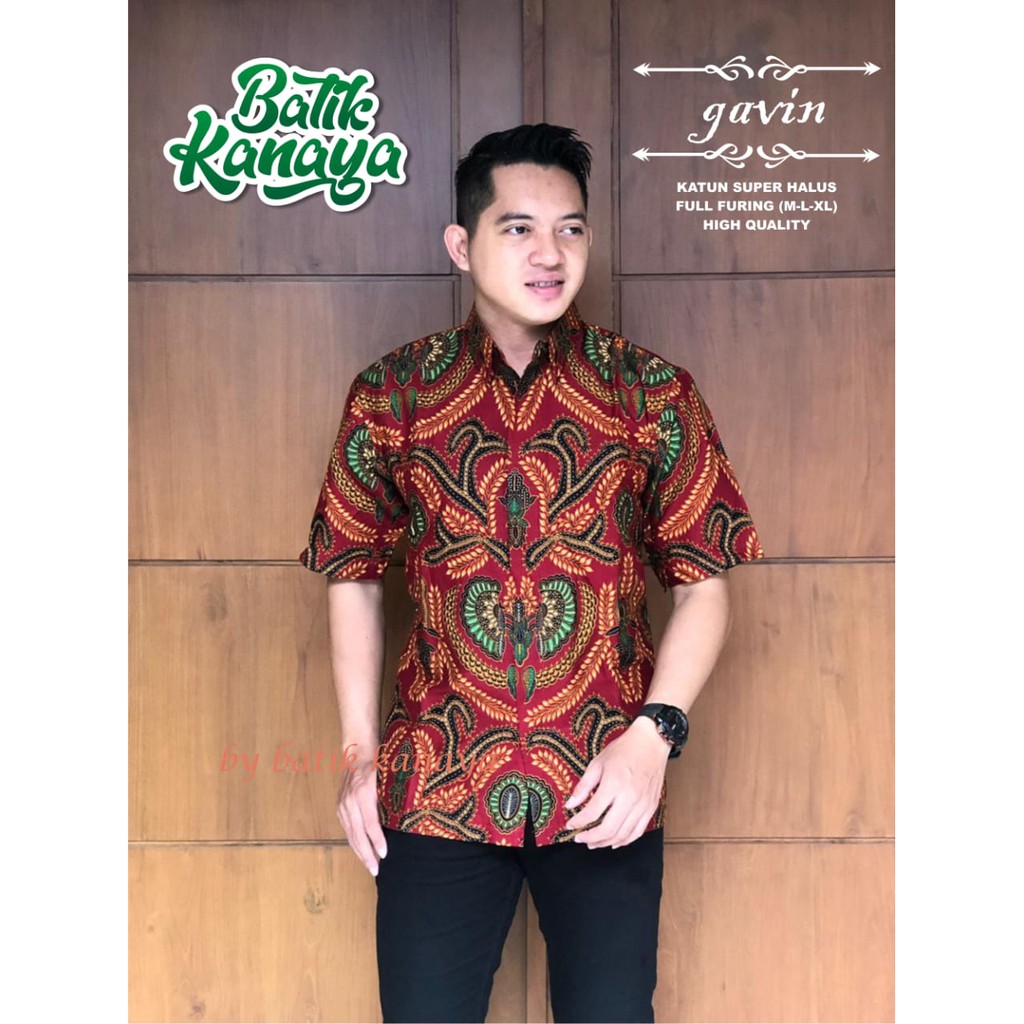 Kemeja Batik Solo Gavin Batiksoloamanah 135.000