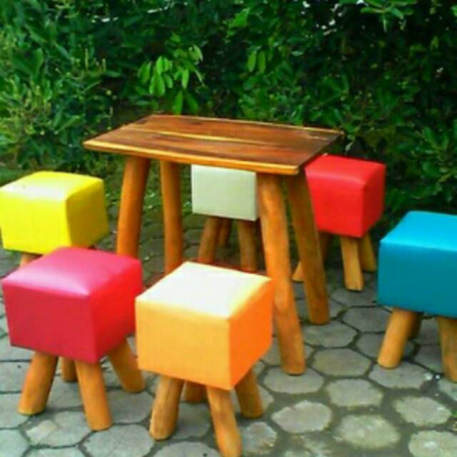 Meja kursi unik cafe resto warmindo