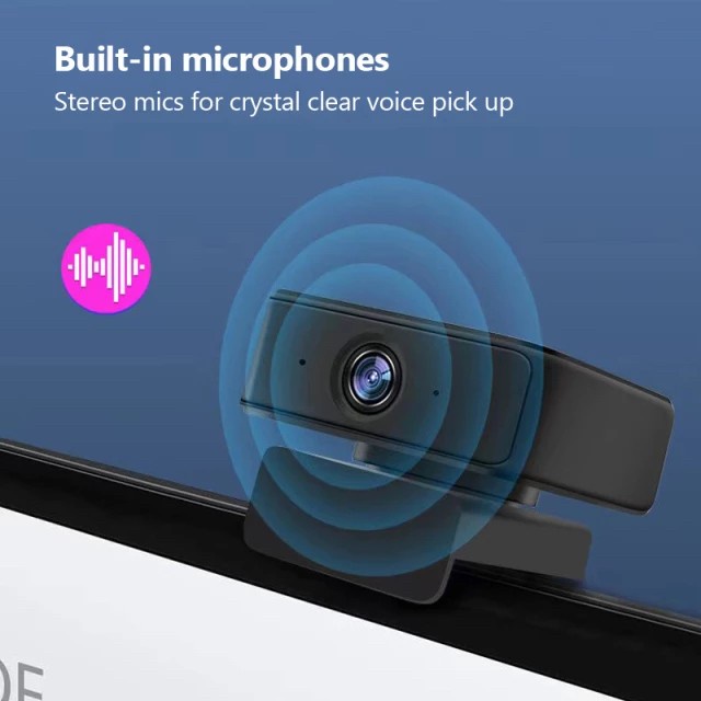 Camera Webcam Full HD 1080p Rotasi 360 derajat Auto Tracking with Mic