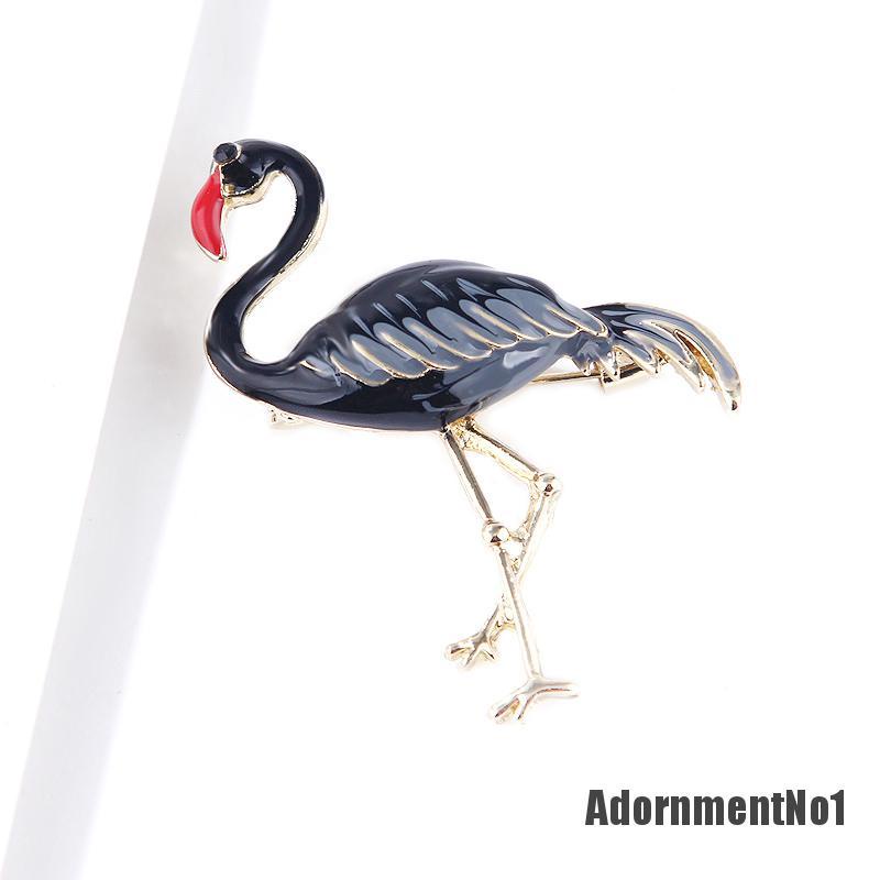 (Adornmentno1) Bros Pin Enamel Bentuk Flamingo Elegan Untuk Wanita