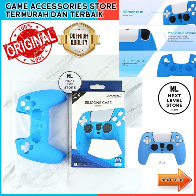 PS5 DOBE Silicon Case Silikon PS 5 Stick Pelindung Stik ORIGINAL - BIRU