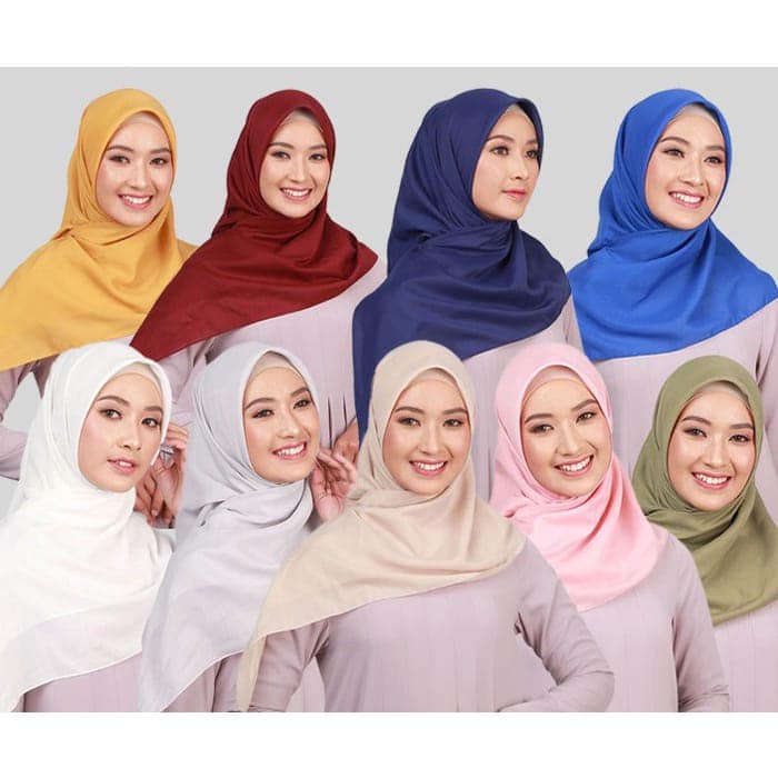 Zoya Hijab Althea Plain Scarf Kerudung Jilbab Segiempat Polos