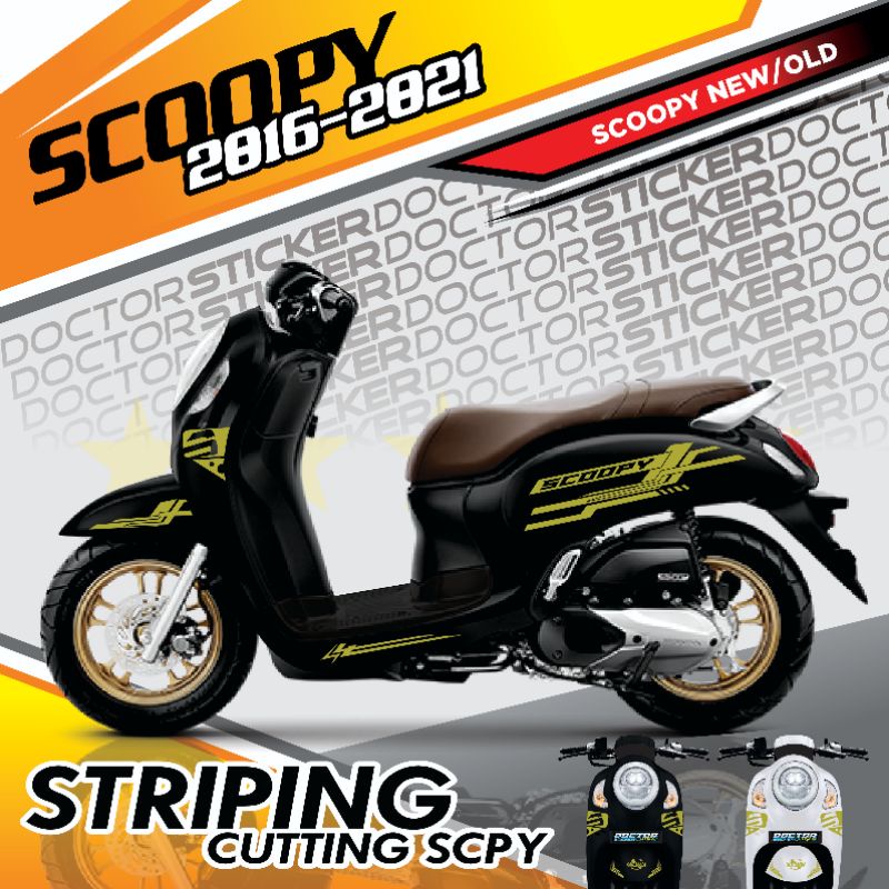 Striping cutting scoopy terbaru full 1set Sticker scoopy