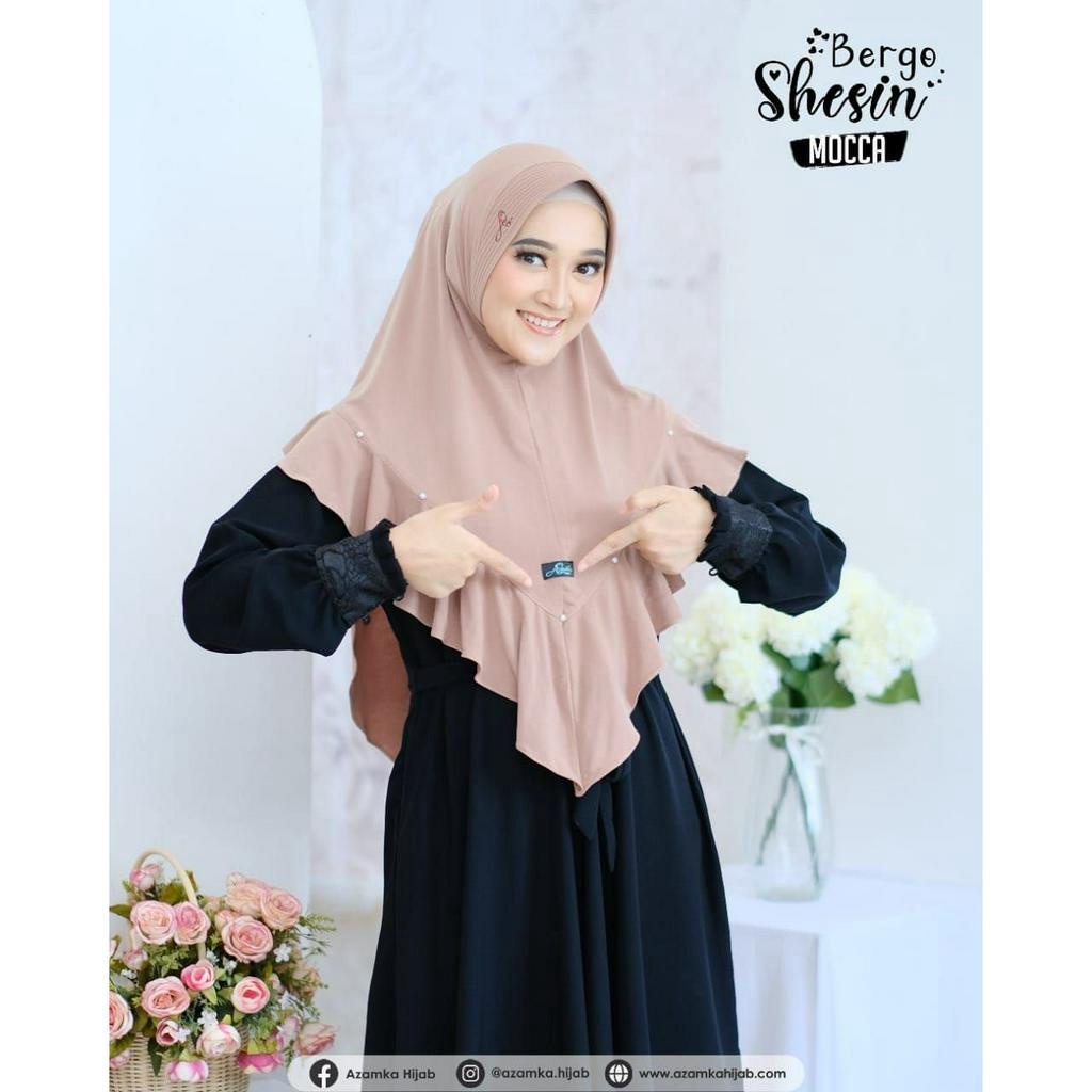 BERGO SHESIN BY AZAMKA | Bergo Cantik Premium Desain Rumbai Simpel