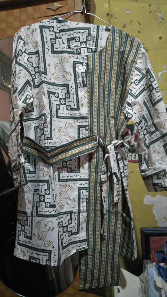 M-l-xl-xxl Batik Wanita Asj Sa Hrb026 Kenongo Kemeja Tosca Pendek