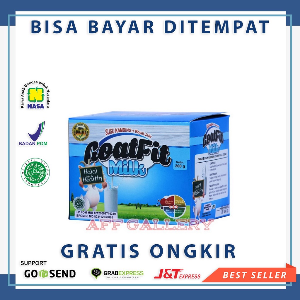 

Susu Sky Goat Full Cream @200gr - Susu Kambing Etawa Murni - Susu Kambing Plus Royal Jelly