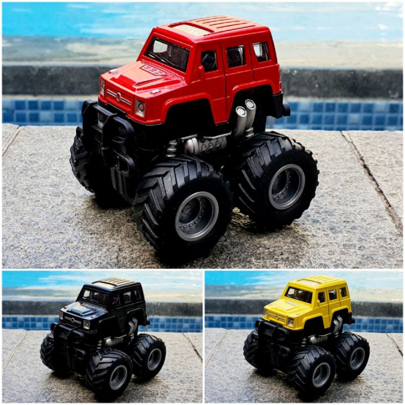 Mainan Mobil Jip Off Road 4 Drive Inertial Bigfoot JEEP Monster Truck Miniatur Diecast Mobil Mobilan