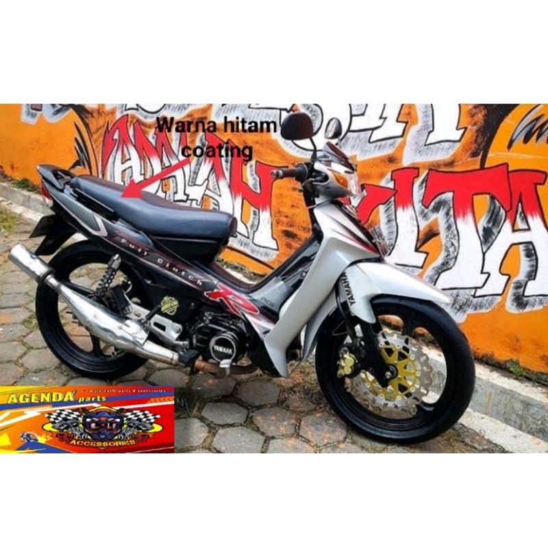 BEHEL BEGEL JOK SAMPING ST KANAN KIRI F1ZR-FIZR FIZ R-VEGA LAMA+KARET PENUTUP NYA+WARNA HITAM&amp; CROOM