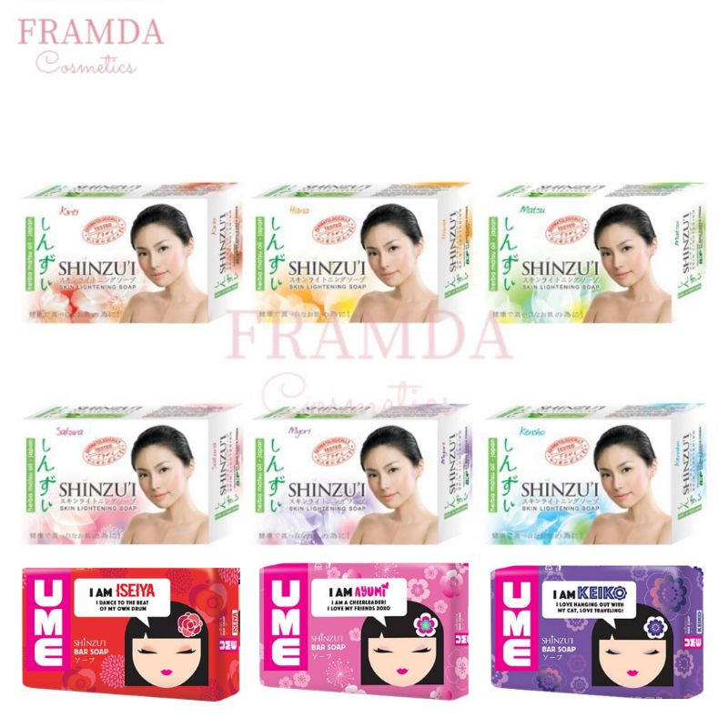 ❣️FRAMDA❣️SHINZUI Skin Lightening Bar Soap 80g Matsu Hana Kirei Myori Sakura Kensho | Ume Barsoap 72