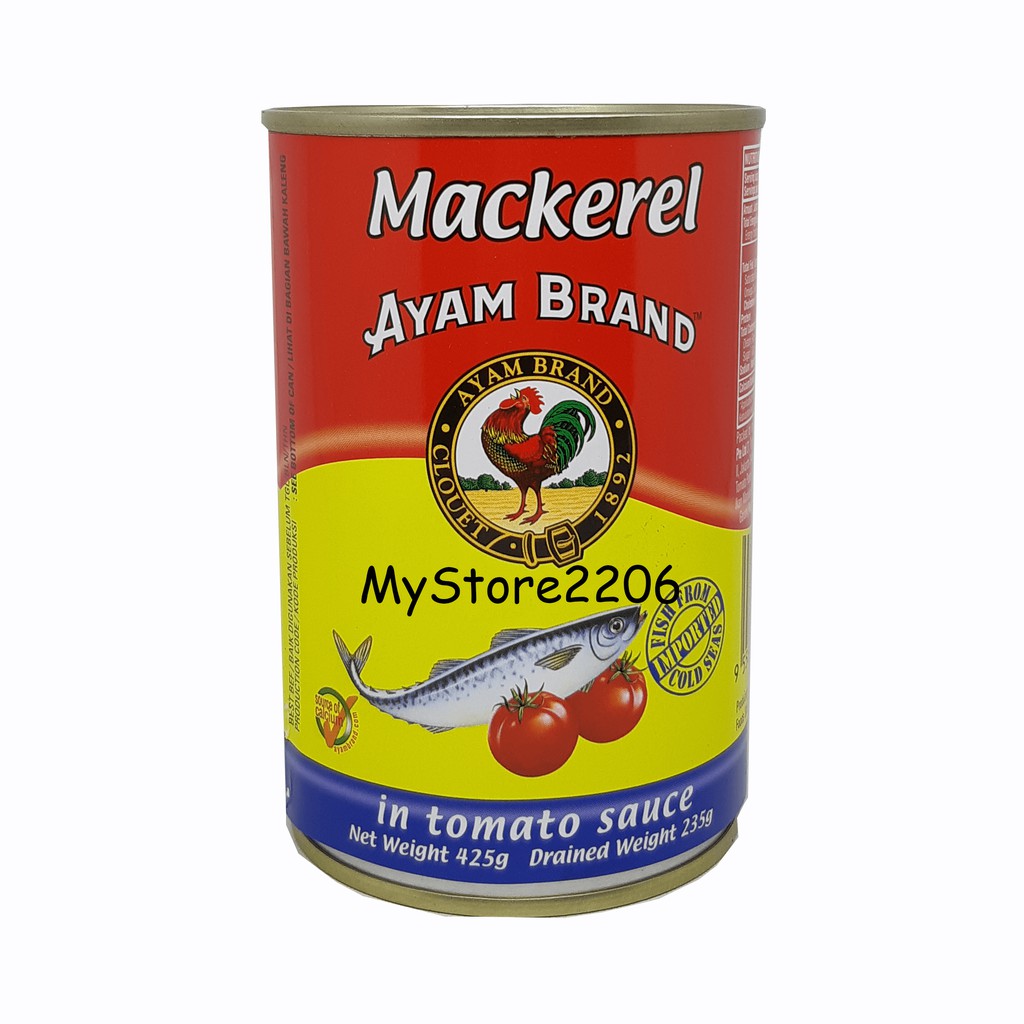 

Mackerel Ayam Brand (ukuran besar) 425 gram / 235 gr / Makarel / Mackarel / Makarell