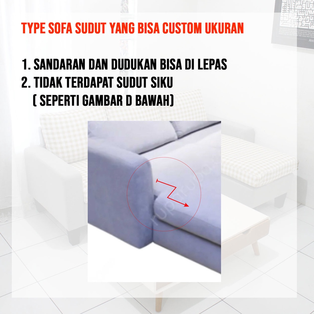 COVER SOFA SUDUT TYPE ALBRIS MODULAR ( BISA CUSTOM UKURAN ) - SS1295