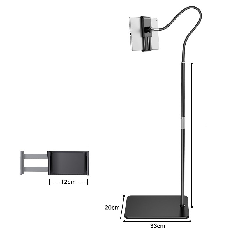 taffStudio Floor Stand Dudukan Smartphone Holder Rotating - GH027 - Black