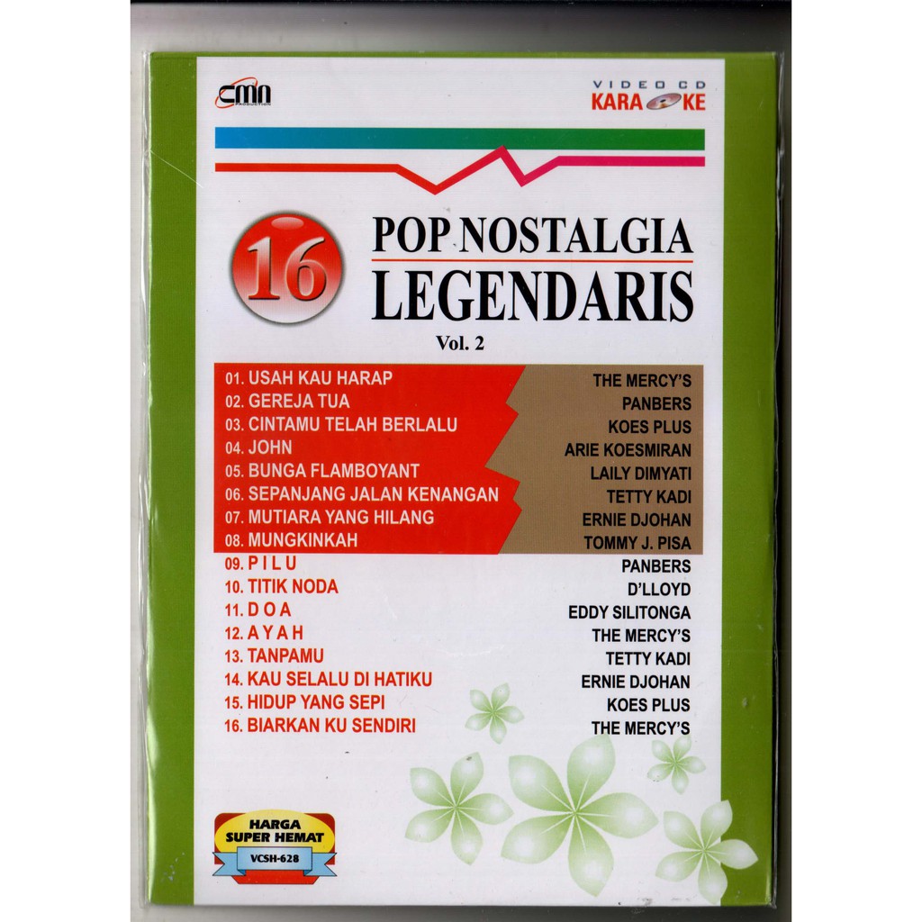 VCD KARAOKE 16 POP NOSTALGIA LEGENDARIS VOL 2