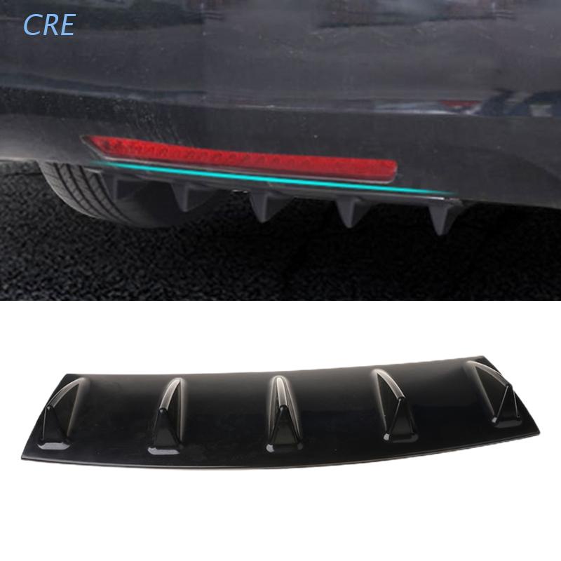 Lip Diffuser 5 Sirip Hiu Warna Hitam Untuk Bumper Belakang Mobil Universal