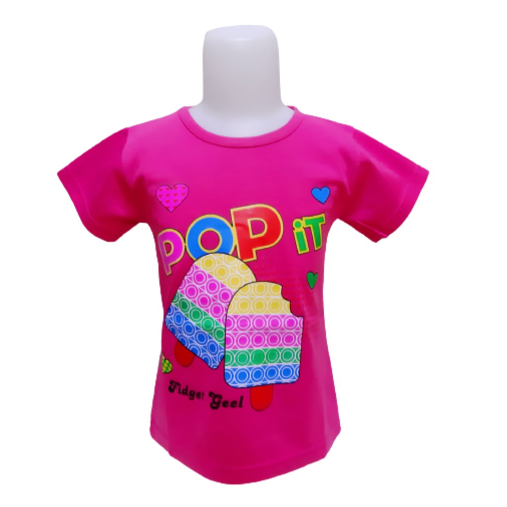 kaos gambar pop it/baju anak anak lengan pendek umur 1-12tahun/kaos murah