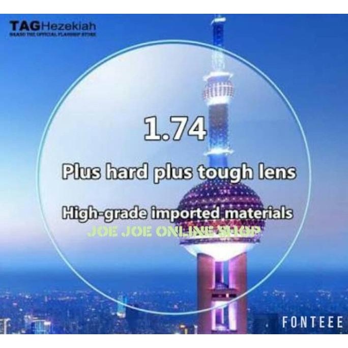 Lensa Minus / Lensa Tipis / Lensa Minus Hi Index / Lensa Index 1.74