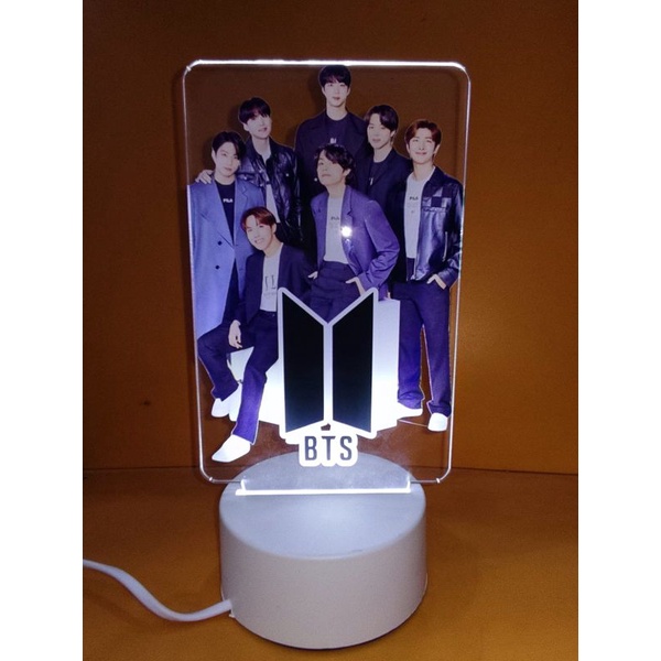 BTS LED ACRYLIC 3 WARNA BISA CUSTOM GAMBAR
