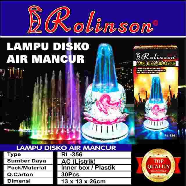 Barangunik2021-Lampu Disco Air Mancur / Lampu Hias Warna Warni Rolinson RL-356/Lampu Hias Air Mancur/Lampu Hias/Lampu disko