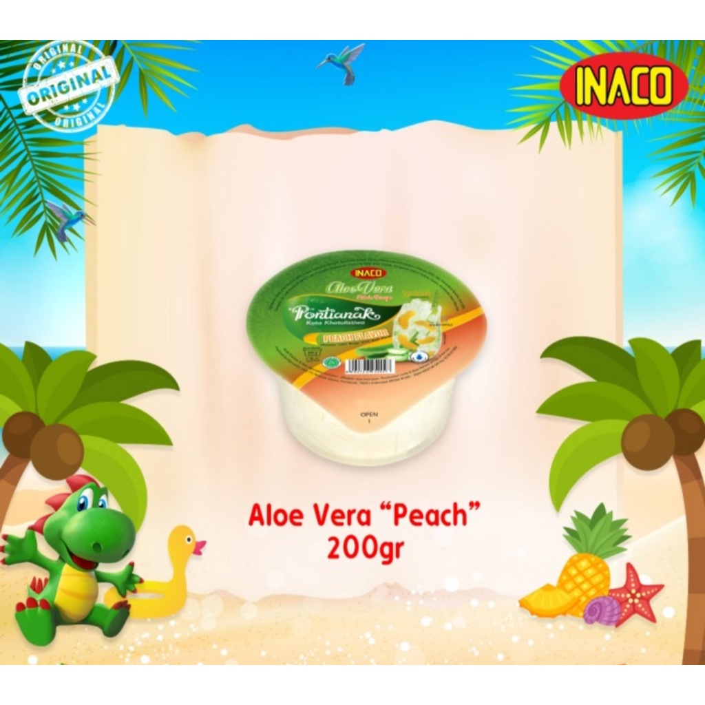 Inaco Aloe Vera Cup 200 Gram Peach Flavor